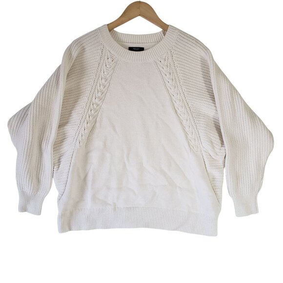 Simply Vera Vera Wang Ivory Cable Knit Sweater Size XXL Pullover Old Money - Picture 1 of 6
